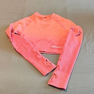 Gymshark Coral Long Sleeve Crop Top